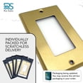 thumbnail image 3 of Rio Salto BRASS Signature Collection Metal Gold Light Switch Wall Plate or Outlet Cover Decorator Receptacle Wall Plate 2-Pack Single Wallplate Rocker 1 Gang Standard Size, 3 of 9
