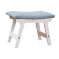 thumbnail image 3 of Taburete de madera BLESIY otomano de ocio 38,5 cm x 24,5 cm x 29 cm Azul, 3 of 8
