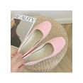 thumbnail image 3 of Fangasis Women's Casual Shoes Lightweight Flats Square Toe Walking Shoe Dance Soft Sole Ballet Flat Light Pink 4.5, 3 of 7