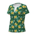 thumbnail image 2 of Naloa Tropical Fruit Print T-Shirts Short Sleeve V Neck Tees for Women Fashion Tops Trendy Lightweight Soft Casual Summer Outfits Clothes, 2 of 5