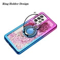 thumbnail image 3 of Samsung Galaxy A53 5G Phone Case, Slim 100% Fit Glitter Ring Kickstand Dual Colors Shock Resistant for Samsung Galaxy A53 5G Phone Case Rose Gold/Gold, 3 of 5