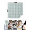 thumbnail image 4 of Blue Green Cloth Napkins Set of 6 Reusable Dinner Napkins, Grid Checkered Plaid Gingham Lattice Trellis Cocktail Napkin Washable Table Napkins for Wedding/Holiday Party/Baby Shower 20"x20", 4 of 7
