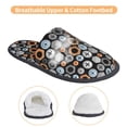thumbnail image 3 of KLL Colorful Screws Slippers for Women Men House Slip on Indoor Outdoor Bedroom Furry Fleece Lined Ladies Comfy Anti-Skid Rubber Hard Sole-Medium, 3 of 8