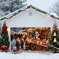 thumbnail image 4 of LLDYYDS 2025 Christmas Garage Door Cover Truck Holiday Banner Large Outdoor Festive Home Decoration Polyester Garage Entry, 4 of 4