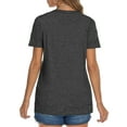 thumbnail image 4 of MOSHU Womens T-shirts Round Neck Shirts for Women Short Sleeve Loose Graphic Tees, 4 of 9