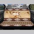 thumbnail image 3 of Chririnla Running White Horse Theme Durable Car Back Seat Covers for Car Interior Automotive, Non-Slip Auto Bench Seat Cushions All Weather Car Rear Seat Covers, 3 of 4