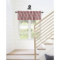 thumbnail image 6 of Kitchen Cafe Valance Curtain for Small Windows,Red Black Stripy Weaving Cube Rod Pocket Short Valances Abstract on White Window Treatment Panel for Living Room/Bedroom/Bathroom,42x18in, 6 of 9
