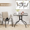 thumbnail image 4 of Arlopu Patio Dining Set 5 Pieces, Outdoor Furniture w/ Metal Table and 4 Stackable Textilene Chairs, All Weather, 330LBS, 4 of 13