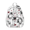 thumbnail image 3 of Scribble Dogs Backpack for School,Cute School Bag,Schoolbag with Adjustable Shoulder Straps & Padded Back,15"x11.42"x5.5", 3 of 6