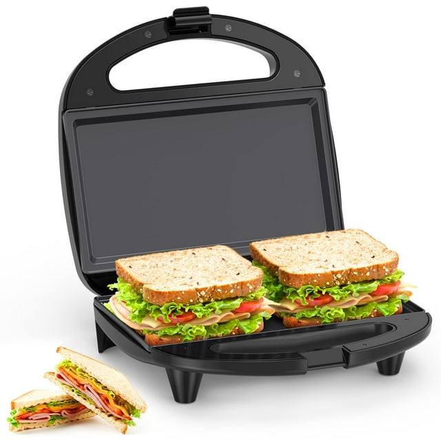 Sandwichera OSTBA con 2 rebanadas de queso a la parrilla, 750 W, color negro