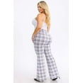thumbnail image 6 of Plus Size Tummy Control Butt Sculpting Flare Pants With Pockets - Gray, Pink, White, Plaid, 6 of 7
