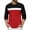 Red, variant on qolati Mens Long Sleeve Shirts Fashion Patchwork Crew Neck T-Shirt Thick Pullover Basic Tops Casual Comfortable Sweatshirt L