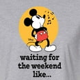 thumbnail image 3 of Disney - Mickey & Friends - Waiting for the Weekend Like - Whistling Music - Juniors Cropped Cotton Blend T-Shirt, 3 of 5