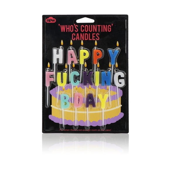 NPW Bougies Comptantes, Bougies Joyeux F-king Anniversaire