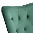 thumbnail image 2 of Homycasa Scandinavian Accent Chair Wingback Armchair Velvet Upholstered, Forest Green, 2 of 8