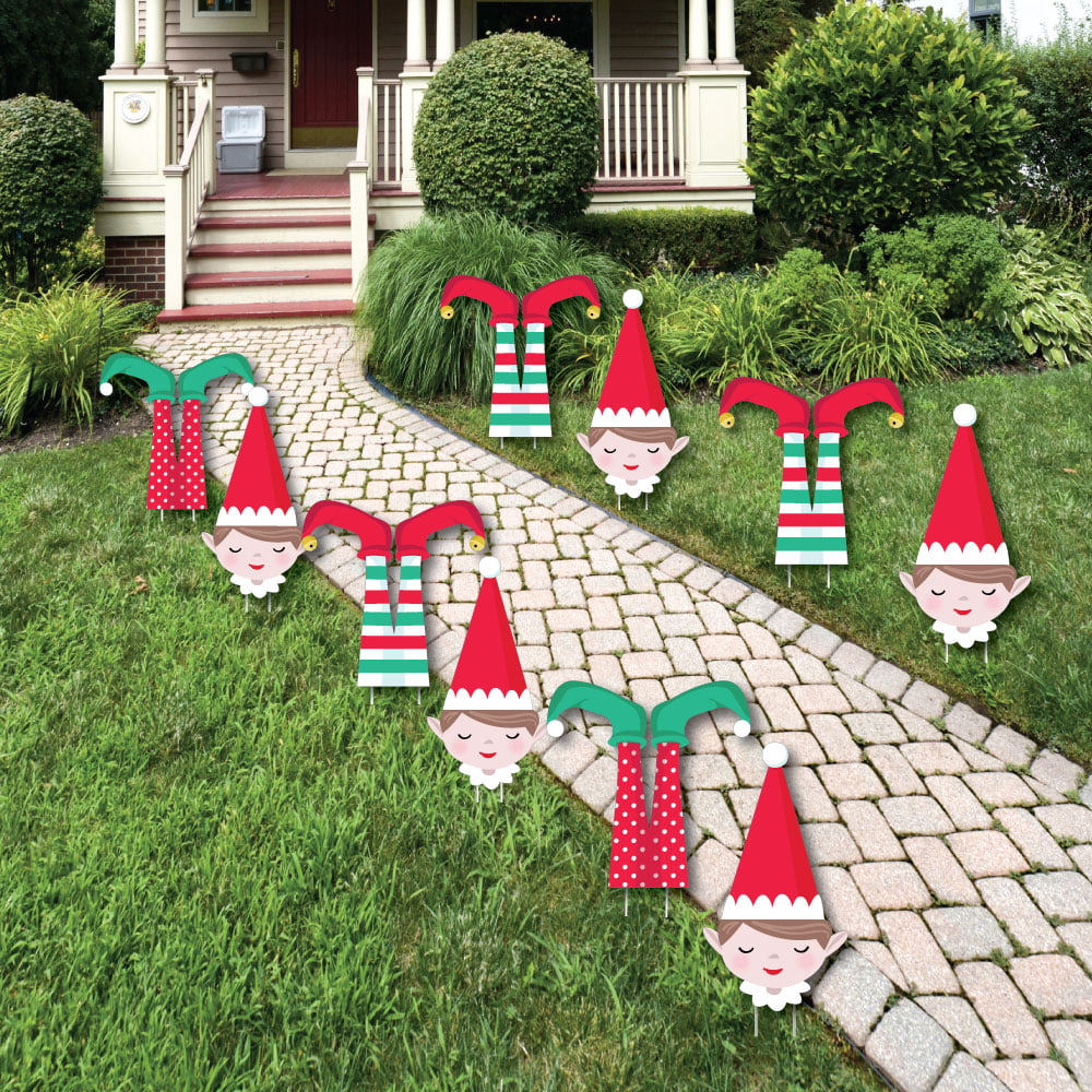 Elf Squad - Lawn Decorations - Outdoor Kids Elf Christmas and Birthday ...