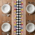 thumbnail image 4 of Table Runner 108 Inches Long for Kitchen Dining, Colorful Flowers Dresser Scarf Farmhouse, Dining Table Decorations for Wedding/Parties, Spring Floral Elegant Pastoral Wooden 13 x 108 In, 4 of 8