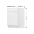 thumbnail image 5 of Furinno Shaker Drawer Base Kitchen Cabinet with 1-Door, Ready to Assemble, 24 D x 21 W x 34.5 H, White, 5 of 9