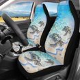 thumbnail image 3 of XYZCANDO Sea Turtle Front Car Seat Cover Set of 2 Tropical Automobile Front Seat Covers Easy to Install and Clean Suitable for Most Cars,SUV,Sedan, 3 of 7