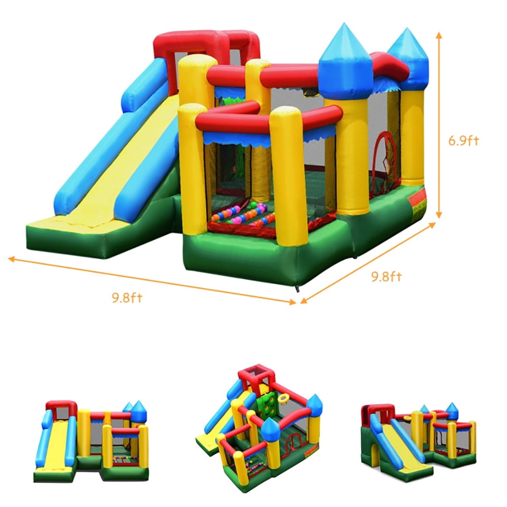Aimee Lii Inflatable Bounce House with Balls and Super Slide, Kids Bounce House for 5-10