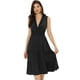 thumbnail image 1 of Vestido de verano con inserción de encaje para mujer, informal, con cuello en V, sin mangas, con gradas, sin mangas Negro XS, 1 of 6