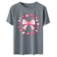 thumbnail image 4 of Neewe Women's T Shirts Summer Tops Simple Graphic Shirts Short Sleeve Vacation Casual Blouse Tee, 4 of 6