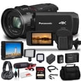 thumbnail image 1 of Videoc?mara Panasonic HC-VX1 4K HD (HC-VX1K) - Paquete - Con micr?fono Rode + monitor HD de 7" + auriculares ATH-M40x + kit de bater?a y cargador Panasonic + tarjeta de memoria de 128 GB + luz de v?deo LED + bolsa suave + m?s 6avenida HC-VX1K_EDI_7, 1 of 7