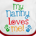 thumbnail image 4 of Inktastic My Nanny Loves Me Grandson Boys or Girls Baby Bib, 4 of 4