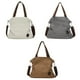 thumbnail image 1 of Bolso bandolera de lona para mujer, bolso de lona para mujer, cartera de lona, bolso de hombro para mujerBlanco roto+gris+café, 1 of 5
