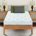 thumbnail image 4 of 6 Inch Twin Mattress for Kids, Removable Washable Cover with Whales Pattern Cooling Memory Foam Medium Feel, Bed-in-a-Box, CertiPUR-US Certified, Twin, White/Blue, 4 of 8