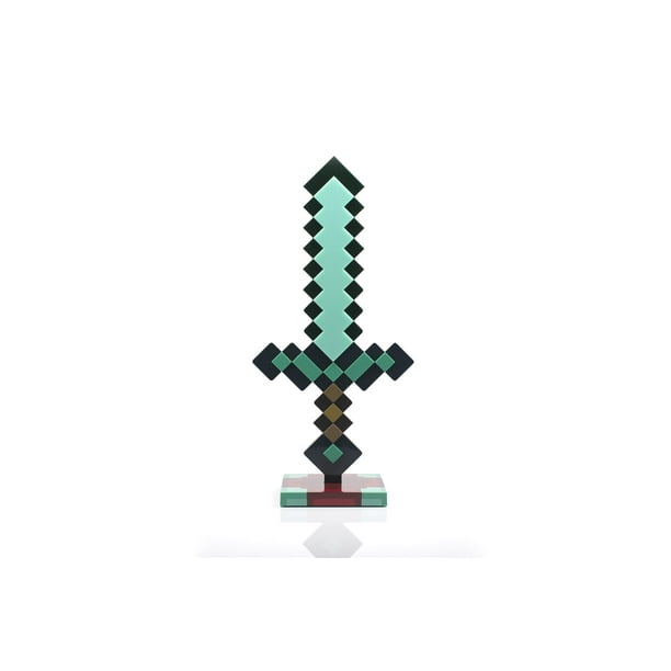 Minecraft Diamond Sword 14 Inch Usb Desk Led Bedside Night Light Lamp For Gamers Walmart Com Walmart Com