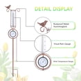 thumbnail image 2 of MUMTOP Rain Gauge Outdoor - 36 Inch Metal Bird Garden Stake with Thermometer for Lawn, Yard and Garden, 2 of 7