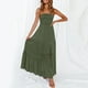 thumbnail image 2 of Vestido largo bohemio sin tirantes para mujer - Con adornos de encaje en los hombros, material de viscosa, corte A fluido, perfecto para la playa, bodas y vacaciones, 2 of 6