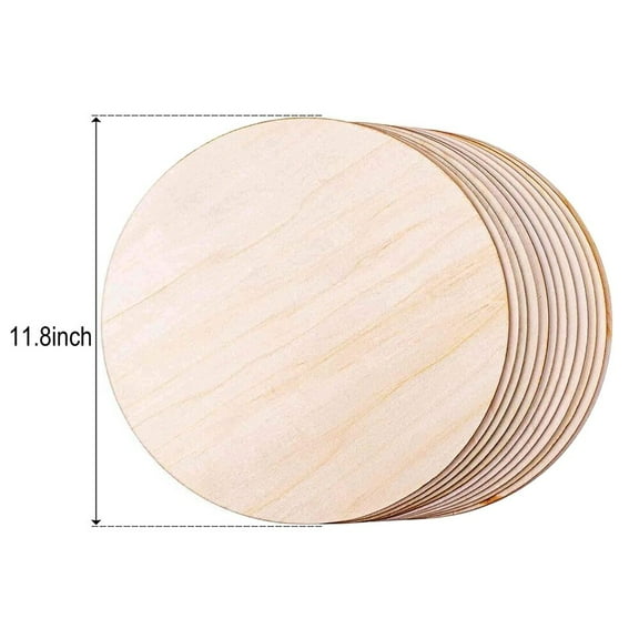 Final Clear Out! Unfinished Round Wood Slice 30cm DIY Wooden Circle Discs Wood Slice Disc For Wedding Christmas Painting Home Decortion