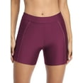 thumbnail image 4 of Charmo Women Swim Shorts with Pockets Solid Swim Board Shorts, 4 of 6