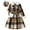 Brown, variant on Utlike Girls Dresses Long Sleeve Plaid Dress With Detachable Hood For Kids Autumn Winter Casual School Party Dress Elegant Sundress Size 9 Years-10 Years
