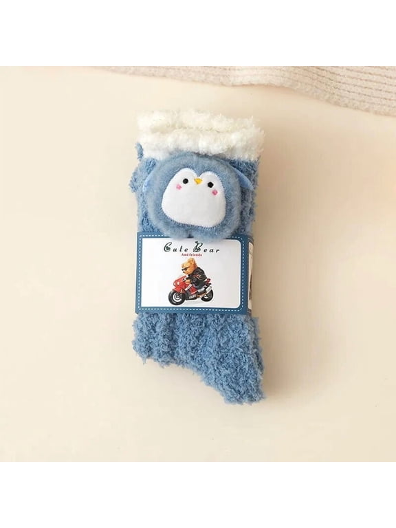 2 Pairs Sanrio Kitty Cinnamoroll Kuromi Socks Cartoon Animals Warm Lovely