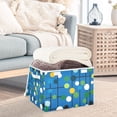 thumbnail image 3 of Yayeee Collapsible Cube Storage Bin with Lid Fabric Closet Decorative Basket with Handles, Blue Abstract, 3 of 7