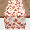 thumbnail image 3 of Creative Products Watercolor Orange Leaf Pattern 16x72 Poly Twill Tablerunner, 3 of 3