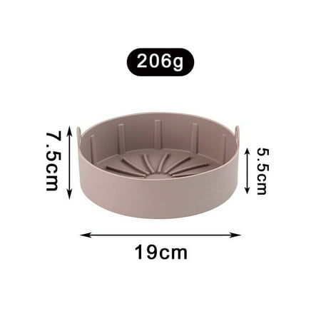 

16/19/22CM Silicone Air Fryer Pot Tray BBQ Barbecue Pad Plate Airfryer Oven Baking Mold Pot Food Safe Reusable Kitchen Accessory