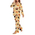 thumbnail image 5 of DISNIMO Turkey Pumpkin Printed Pajama Set for Women 2 Piece Lounge Set Long Sleeve Sleepwear and Long Pants Sets Button Down Loungewear Nightwear with Pockets, 4XL, 5 of 7