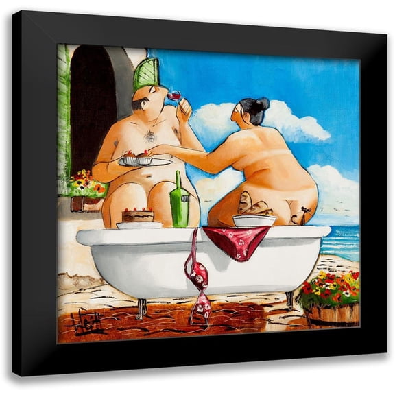 West, Ronald 12x12 Black Modern Framed Museum Art Print Titled - Tuscan Bath III