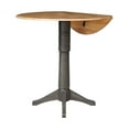 thumbnail image 4 of Wood 42 in. Round Drop Leaf Bar Height Dining Table in Hickory/Washed Coal, 4 of 7