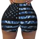 thumbnail image 2 of Fotbe Navy Camouflage American Flag Shorts Sin Costuras – Shorts Deportivos de Cintura Alta para Mujer, Elásticos para Gimnasio, Yoga, Running o Ciclismo-Small, 2 of 8