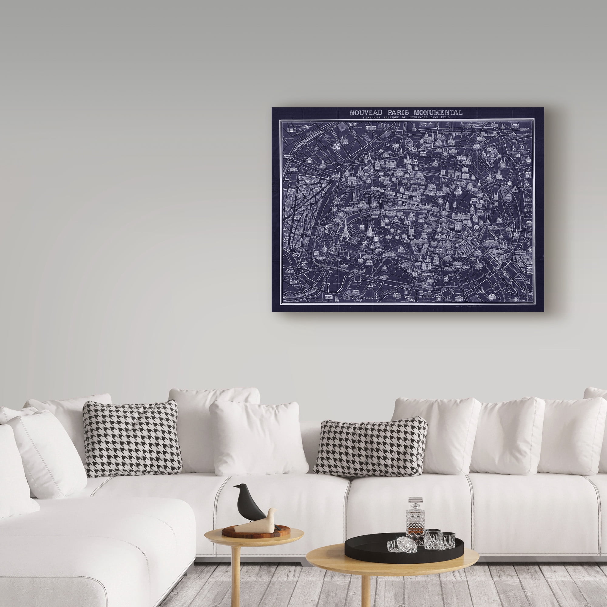 Trademark Fine Art '1920 Map Of Paris' Canvas Art by Vintage Lavoie