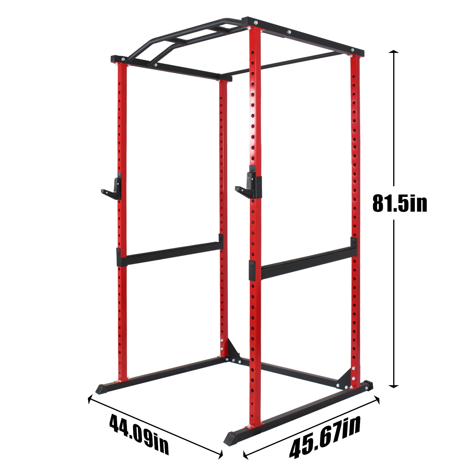Heavy Duty Power Rack Squat Cage Include Adjustable Safety Bars,Pull-Up Bar For Home Fitness Strength Training
