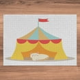 thumbnail image 6 of Ambesonne Circus Jigsaw Puzzle, Furry Cat in a Circus, Heirloom-Quality Fun Activity for Family Durable Cardboard, 1000 pcs, Yellow Red, 6 of 6