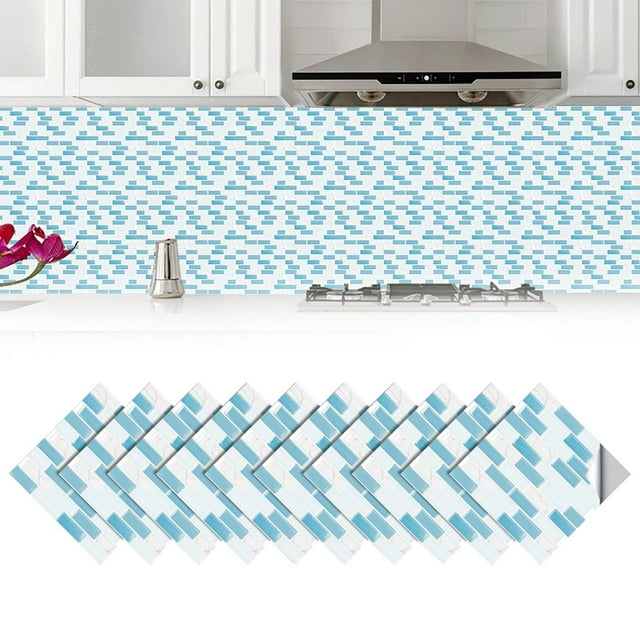 Backsplash Tile Peel and Stick Clearance Peel and Stick Backsplash 10 Sheet Wall Tiles Back Splashes Backsplash Tile for Kitchen Wall Peel and Stick Backsplash Tile for Bathroom Fireplace