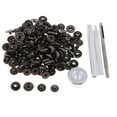 thumbnail image 3 of 40 Sets Heavy Duty Snap Fasteners 13mm Press Studs Buttons With Punch Tool Black, 3 of 8
