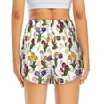 thumbnail image 4 of Uemuo Tulips Flowers Pattern Women's Athletic Shorts High Waisted Running Shorts with Liner Pockets Gym Elastic Workout Shorts-X-Large, 4 of 9